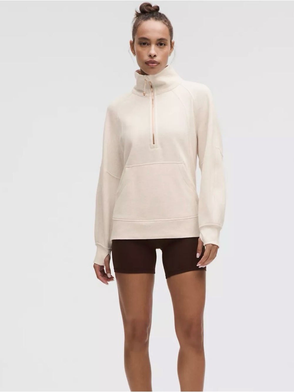 lululemon athletica Cream Half-Zip Pullover Sweatshirt